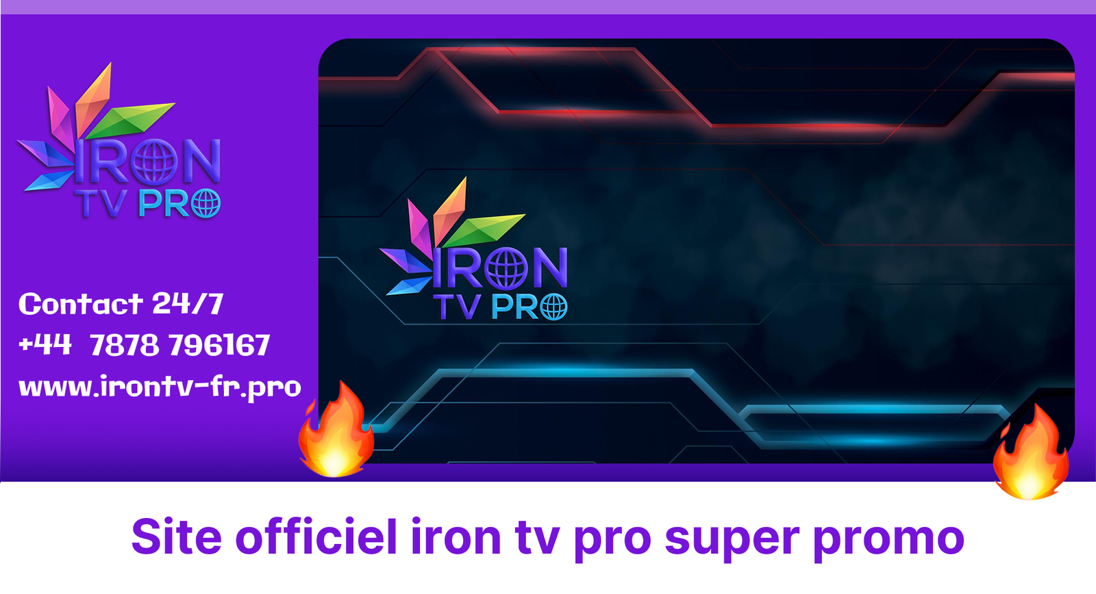 Site officiel iron tv pro super promo